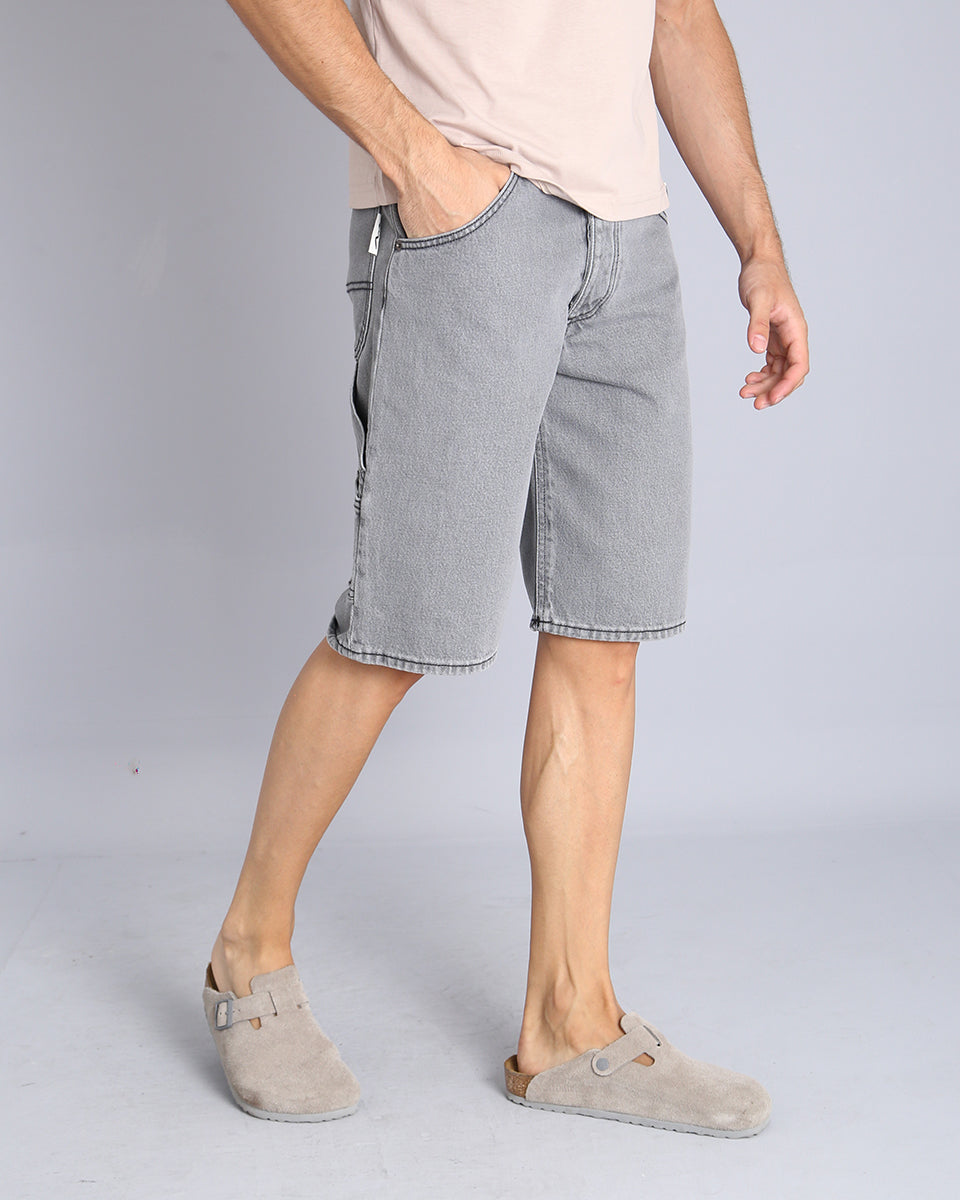 Msm Studio Denim Short Work Grigio