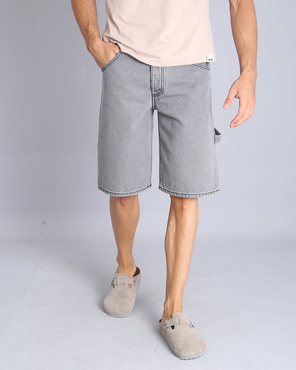 Msm Studio Denim Short Work Grigio