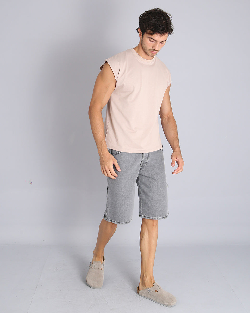 Msm Studio Denim Short Work Grigio