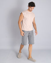 Msm Studio Denim Short Work Grigio