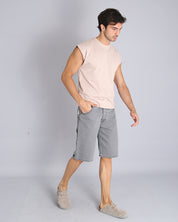 Msm Studio Denim Short Work Grigio