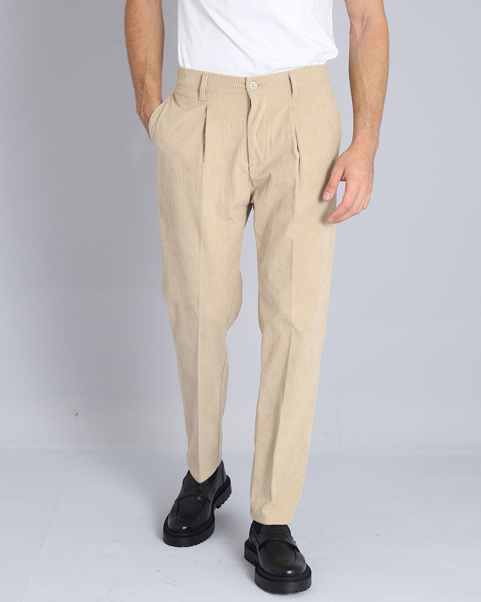 Pantalone Regular Fit in Velluto