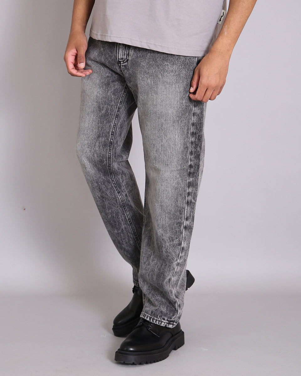 Msm Studio Denim Straight Fit Marbled Grey 