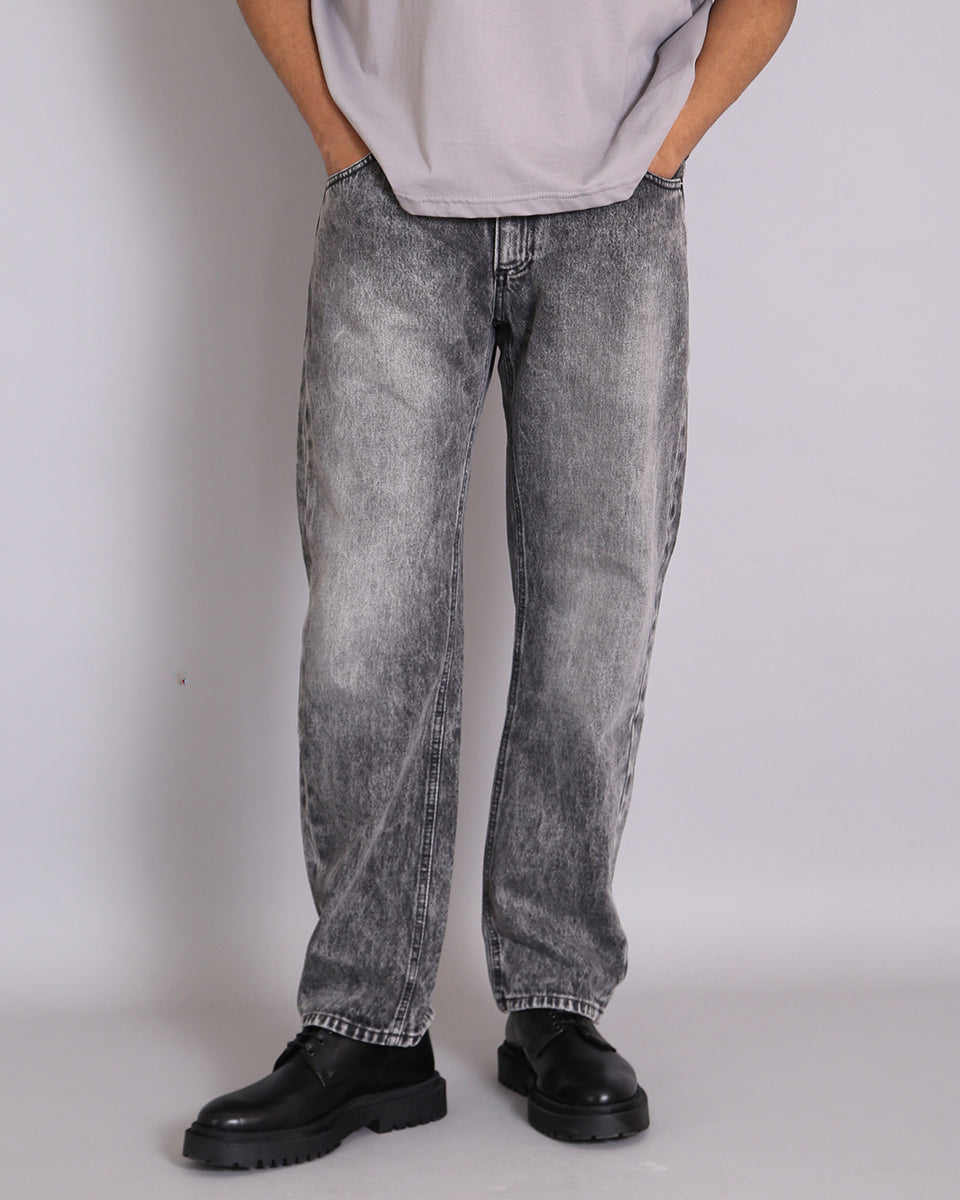 Msm Studio Denim Straight Fit Marbled Grey 