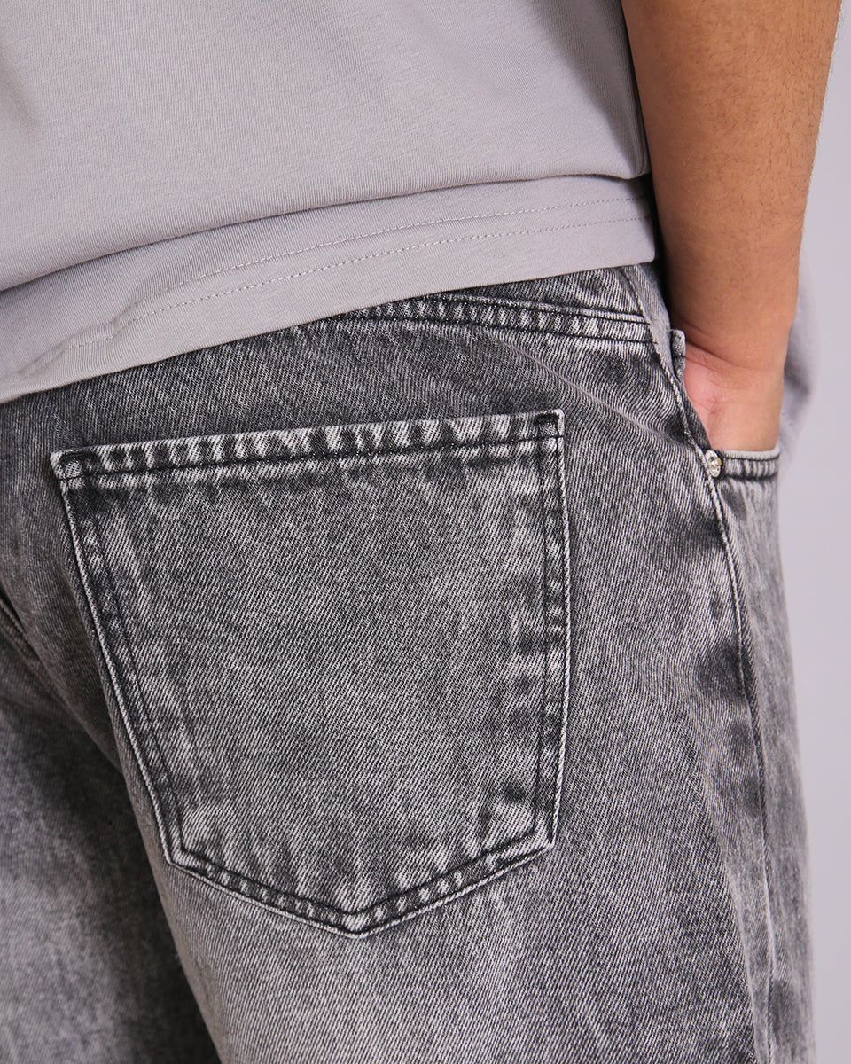 Msm Studio Denim Straight Fit Marbled Grey 