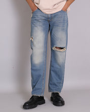 Msm Studio Jeans Straight Fit Sandblasted 