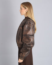 Msm Studio Oversize Leather Bomber Old America