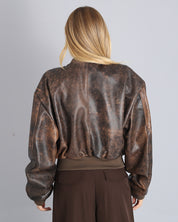 Msm Studio Oversize Leather Bomber Old America