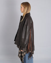 Msm Studio Oversize Leather Bomber Old America