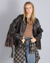 Msm Studio Oversize Leather Bomber Old America