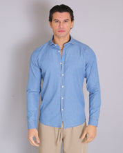 Msm Studio Camicia Denim Chiaro in Chambray