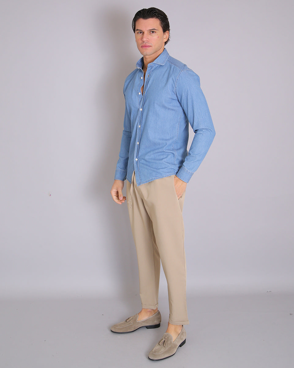 Msm Studio Light Denim Chambray Shirt 