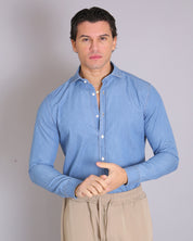 Msm Studio Camicia Denim Chiaro in Chambray