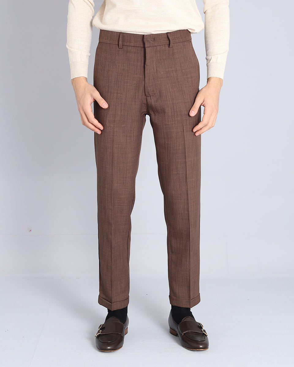 Pantalone Sartoriale Strutturato Fiammato