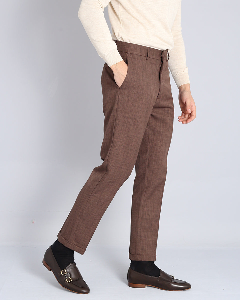 Pantalone Sartoriale Strutturato Fiammato