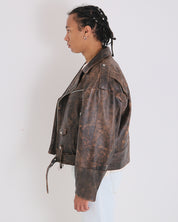 Msm Old America Leather Cropped Jacket