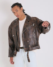 Msm Old America Leather Cropped Jacket