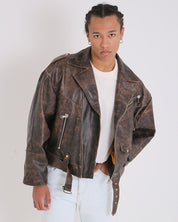 Msm Old America Leather Cropped Jacket