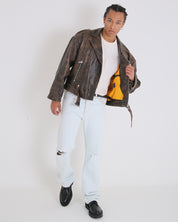 Msm Old America Leather Cropped Jacket