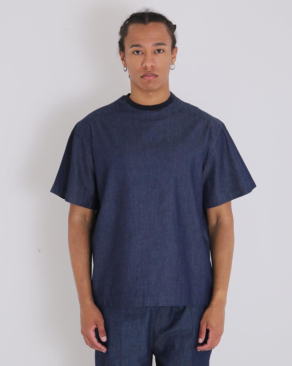 Msm Studio T-Shirt girocollo in Chambray