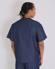 Msm Studio Chambray crew neck T-Shirt 