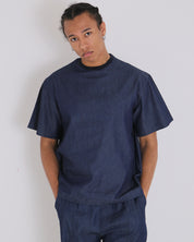 Msm Studio Chambray crew neck T-Shirt 