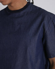 Msm Studio Chambray crew neck T-Shirt 