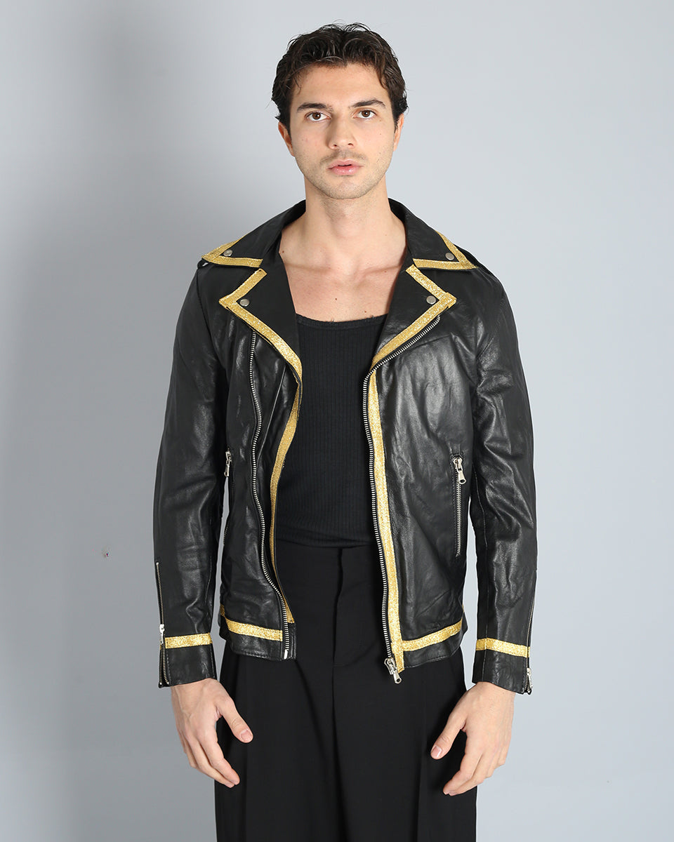 Msm Black Sheepskin Leather Jacket