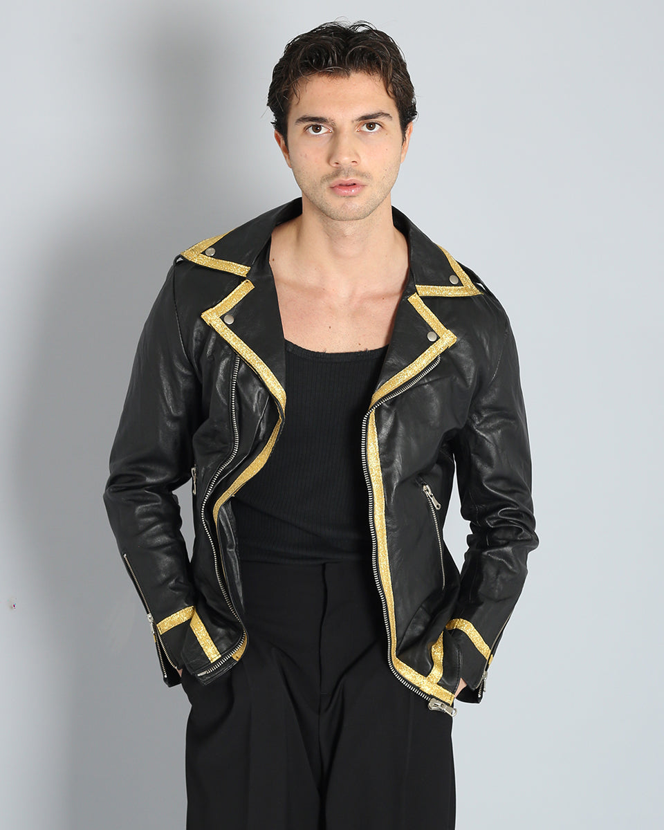 Msm Black Sheepskin Leather Jacket