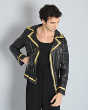 Msm Black Sheepskin Leather Jacket