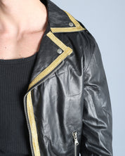 Msm Black Sheepskin Leather Jacket