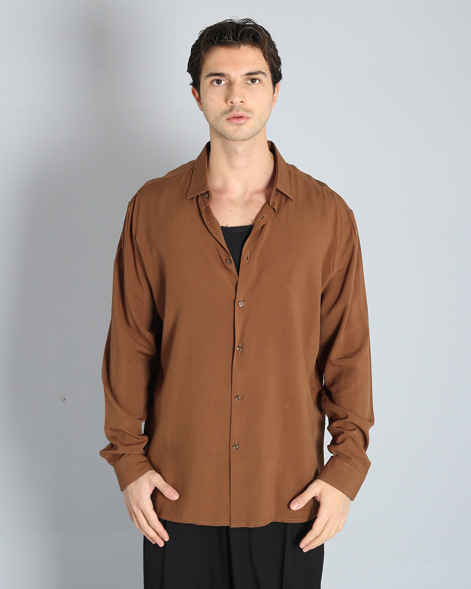 Msm Studio Solid Color Viscose Shirt 