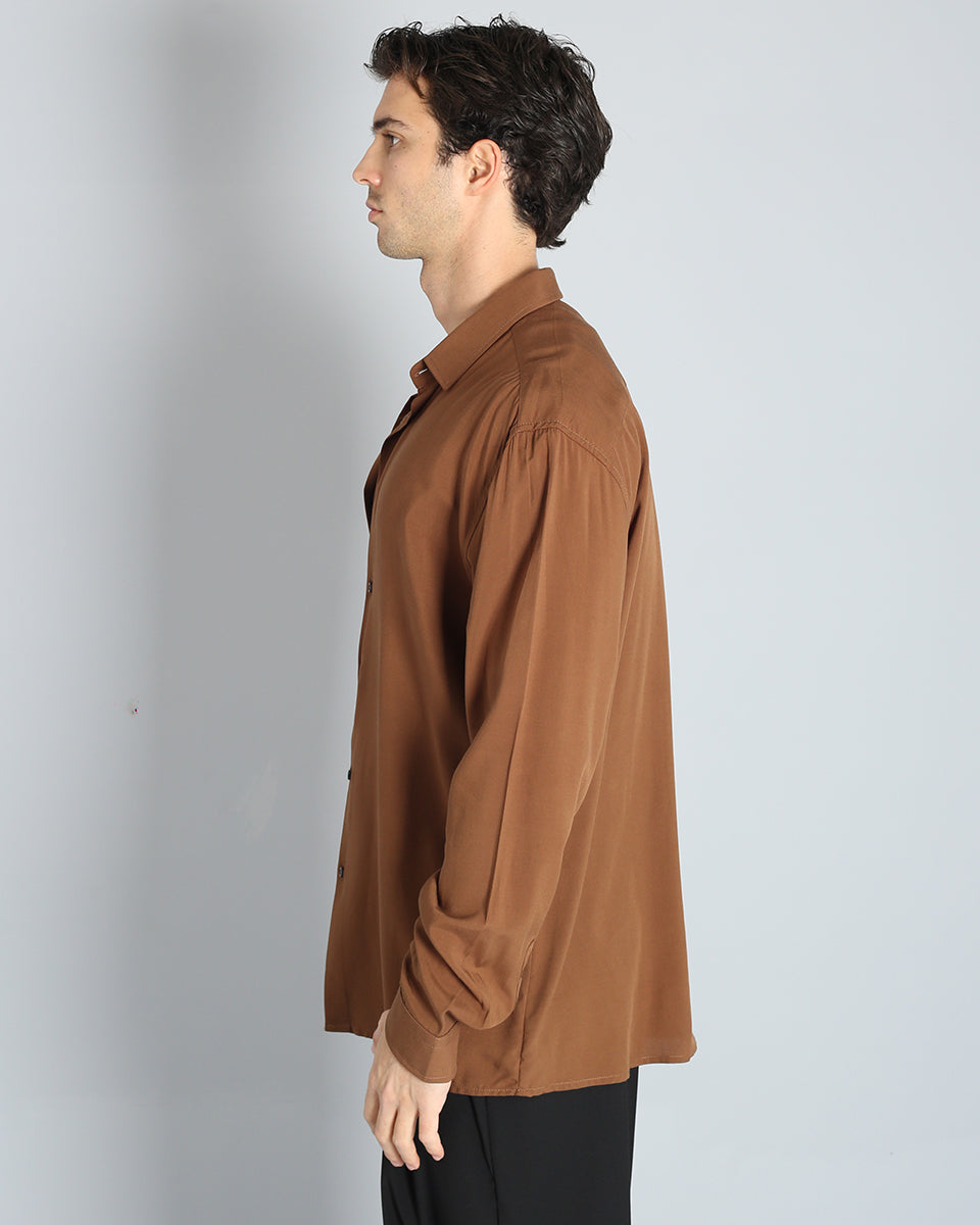 Msm Studio Solid Color Viscose Shirt 