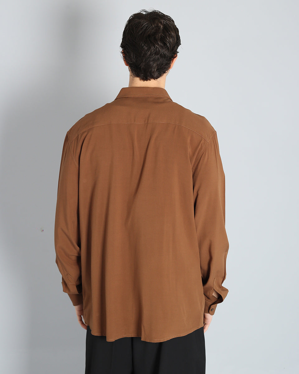 Msm Studio Solid Color Viscose Shirt 