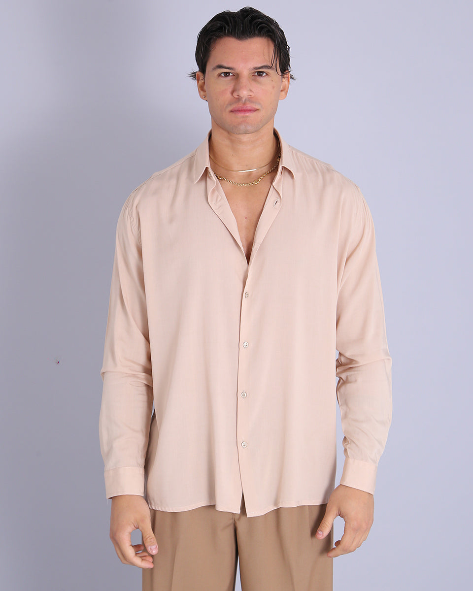 Msm Studio Solid Color Viscose Shirt 