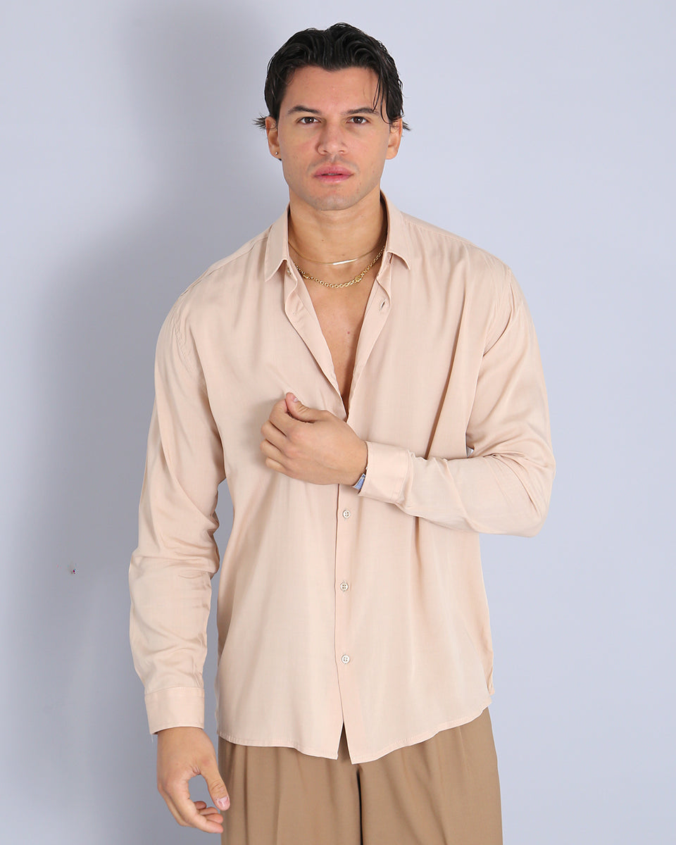 Msm Studio Solid Color Viscose Shirt 