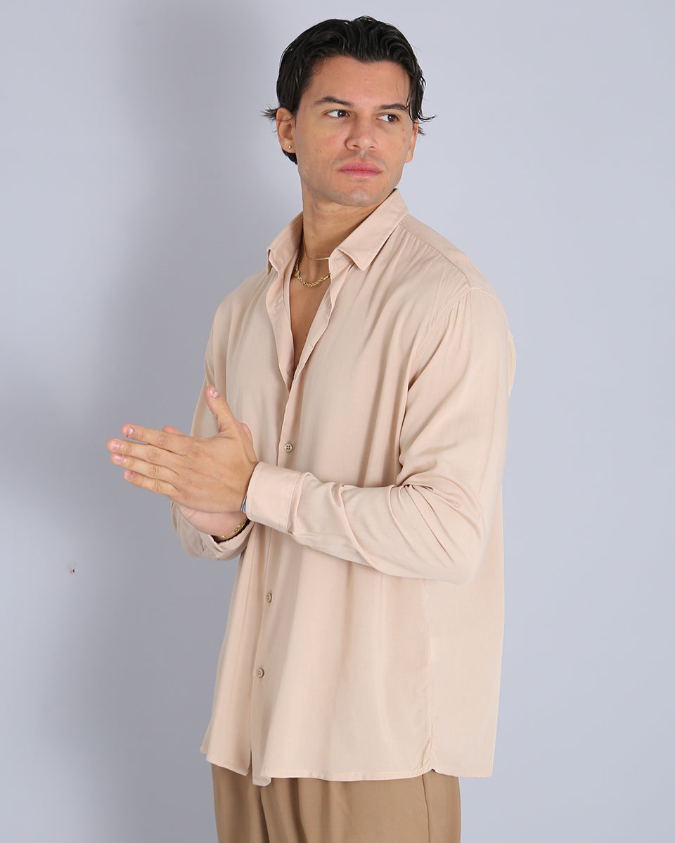 Msm Studio Solid Color Viscose Shirt 