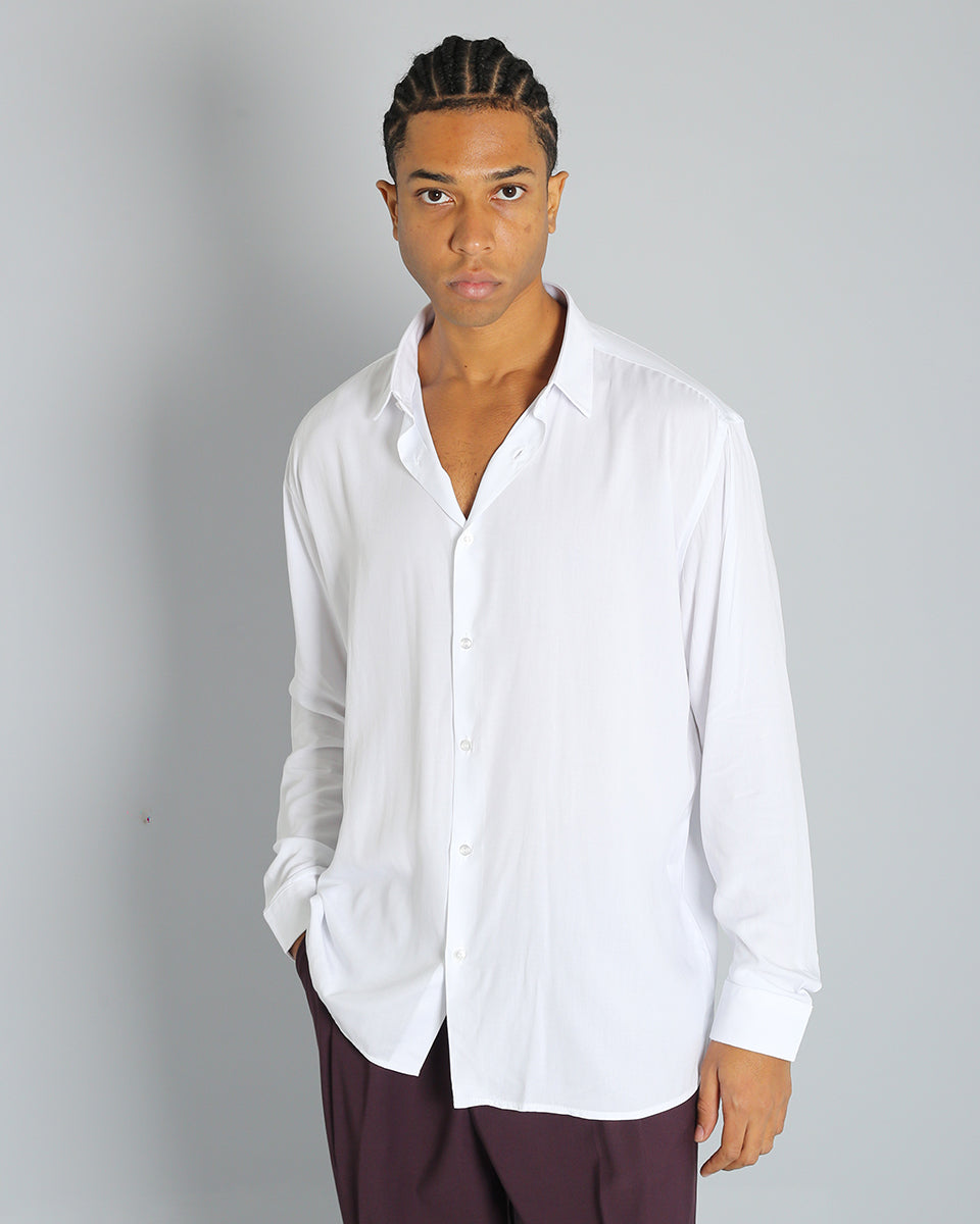 Msm Studio Solid Color Viscose Shirt 