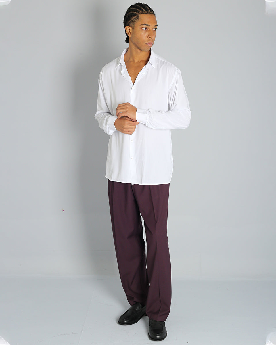 Msm Studio Solid Color Viscose Shirt 