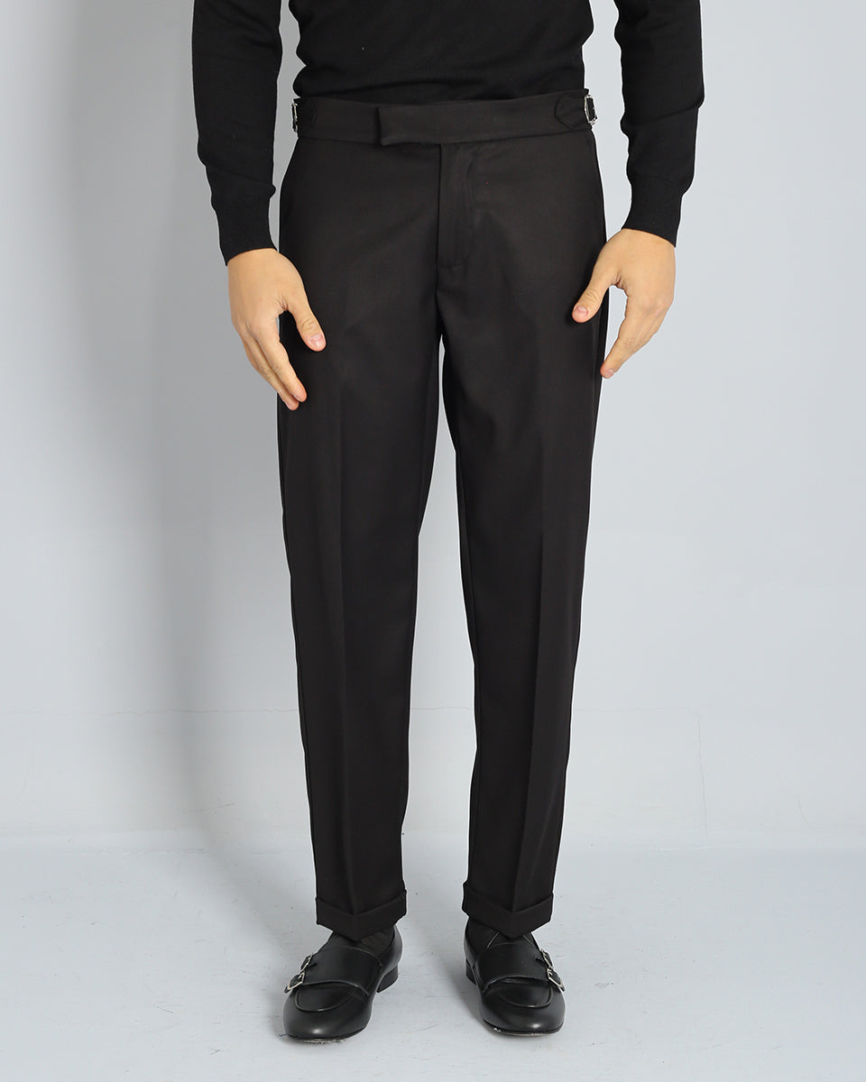 Structured Pants with Buckle 