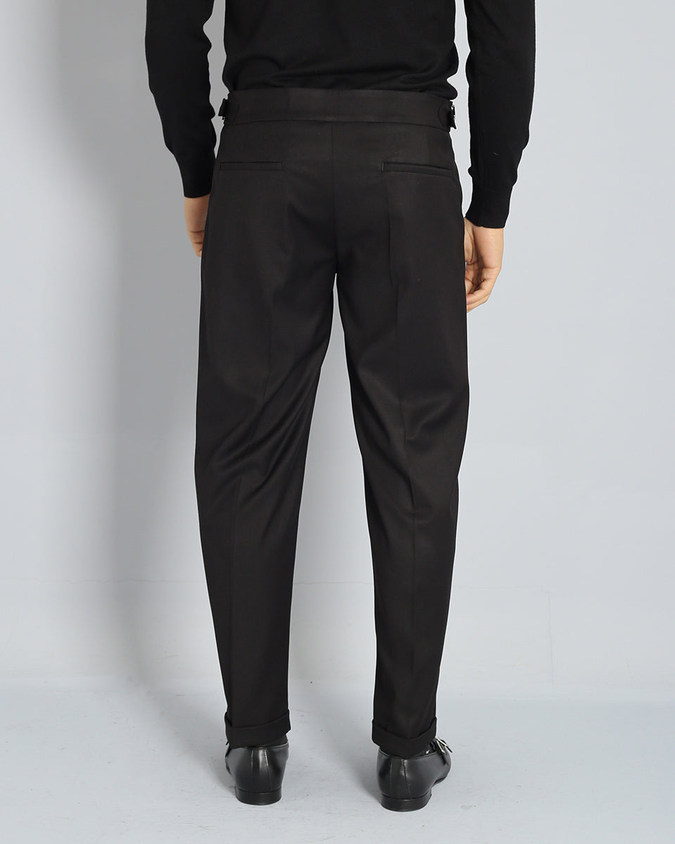 Structured Pants with Buckle 