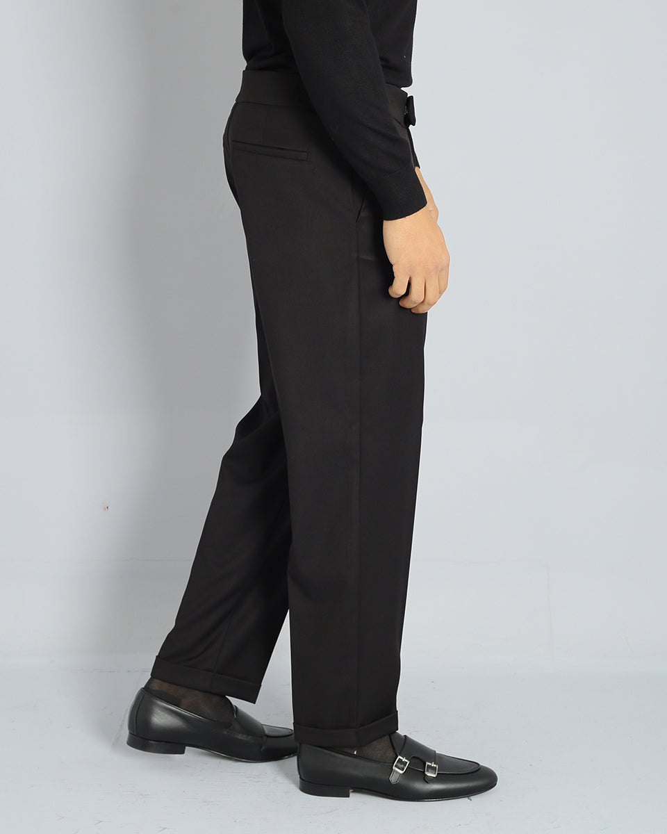 Structured Pants with Buckle 