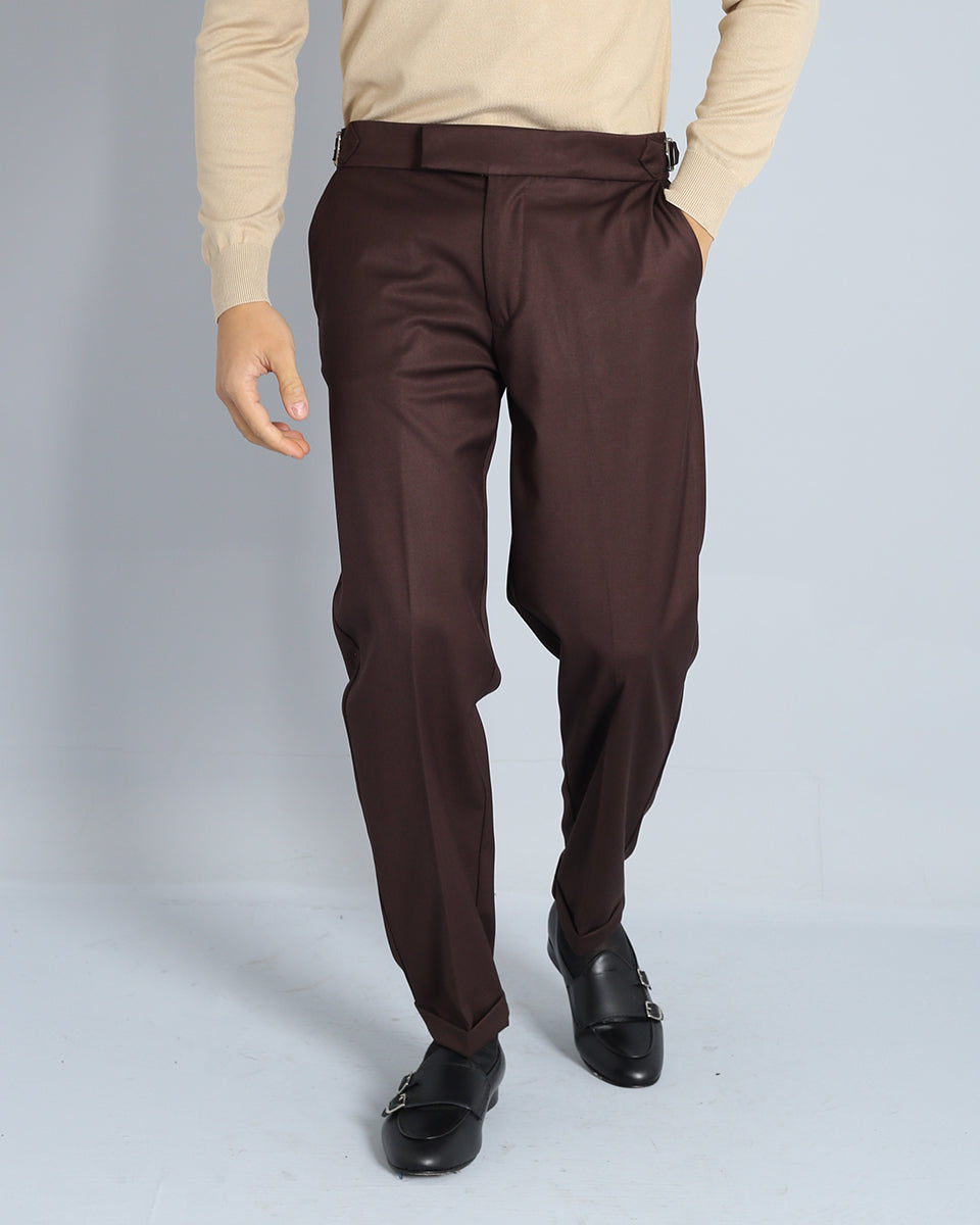 Structured Pants with Buckle 