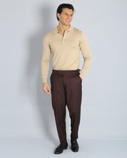 Structured Pants with Buckle 