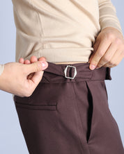 Structured Pants with Buckle 