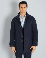 Cappotto monopetto con colletto