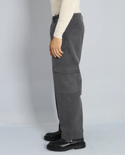 Pantalone Wide fit Cargo in panno