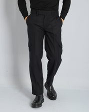 Pantalone Wide fit Cargo in panno