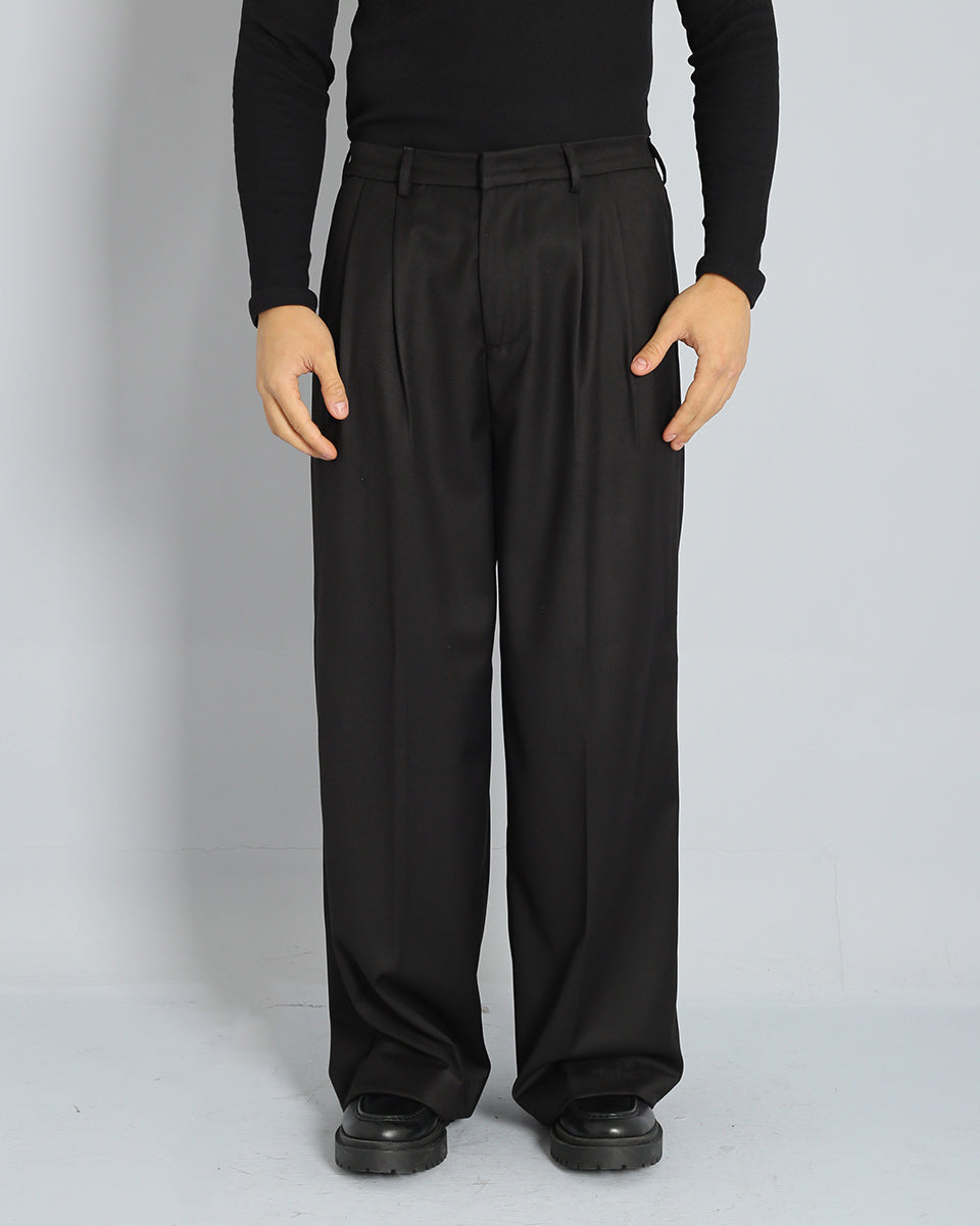 Pantalone Gamba Larga Nero