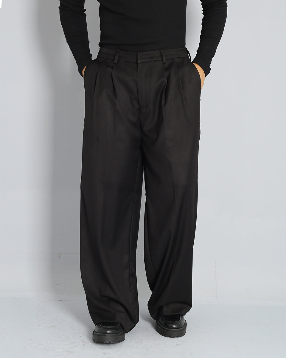 Pantalone Gamba Larga Nero